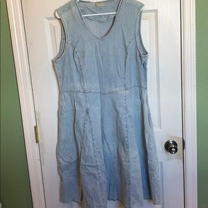 Knee length jean dress